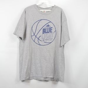 Labatt Blue Light Mens XL Basketball T Shirt Gray